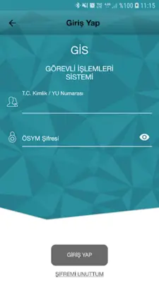 ÖSYM Görevli İşlemleri Sistemi android App screenshot 1